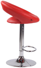 Barhocker Olinda Kunstleder chrom - rot