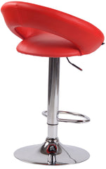 Barhocker Olinda Kunstleder chrom - rot