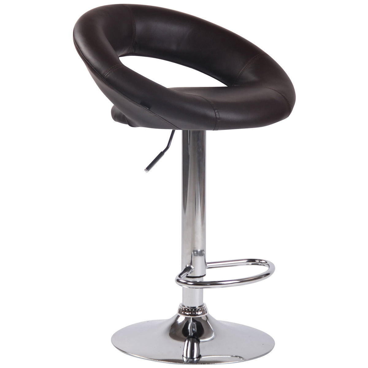 Barhocker Olinda Kunstleder chrom - braun