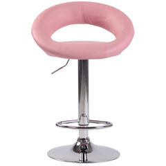 Barhocker Olinda Kunstleder chrom - pink