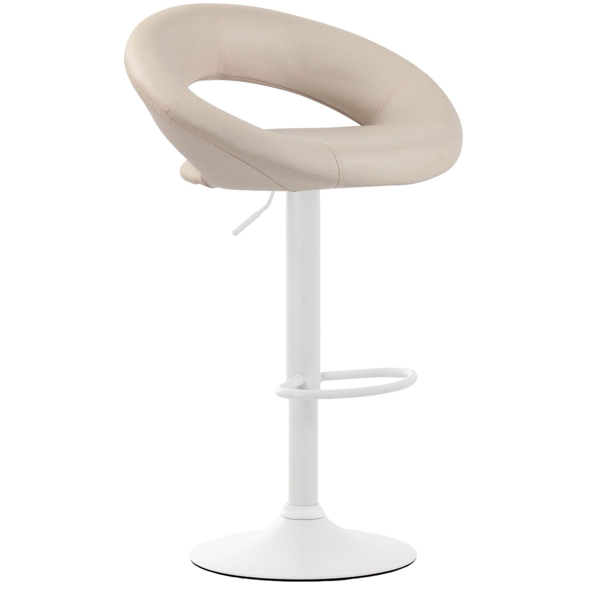 Barhocker Olinda Kunstleder weiß - creme