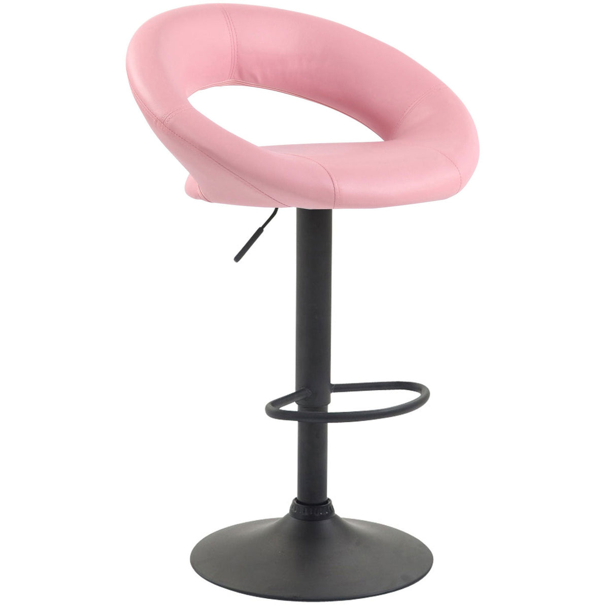 Barhocker Olinda Kunstleder schwarz - pink