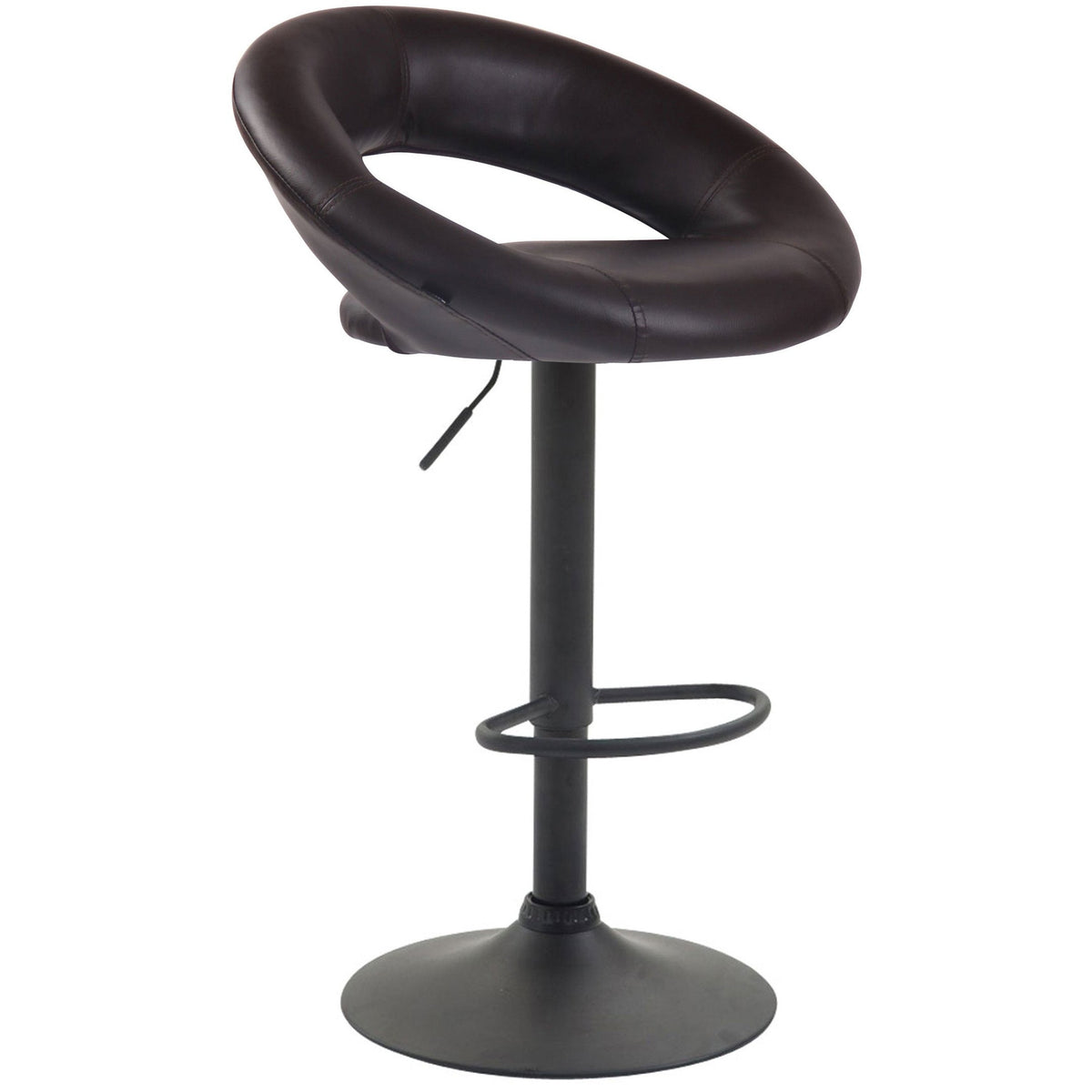Barhocker Olinda Kunstleder schwarz - braun