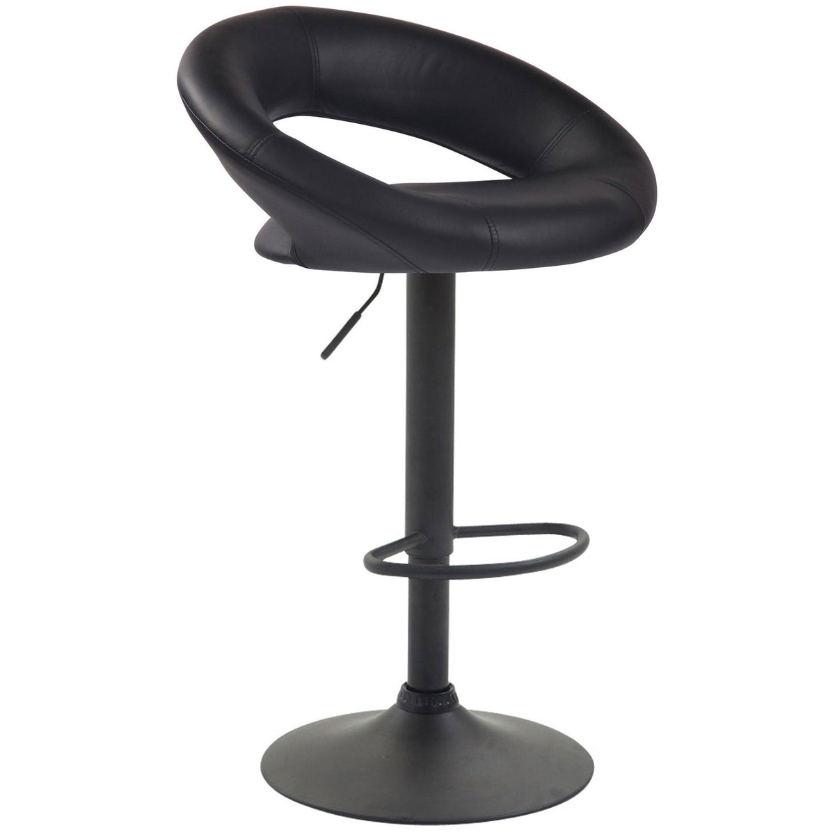 Barhocker Olinda Kunstleder schwarz - schwarz