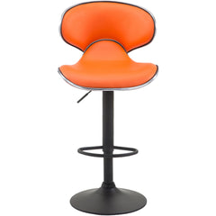 2er Set Barhocker Las Vegas V2 Kunstleder schwarz - orange