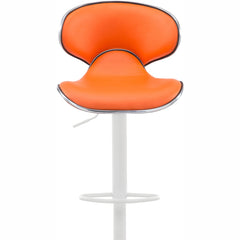 2er Set Barhocker Las Vegas V2 Kunstleder weiß - orange