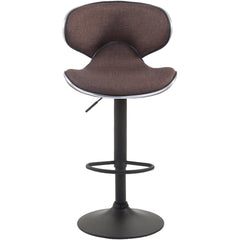 2er Set Barhocker Las Vegas V2 Stoff schwarz - braun