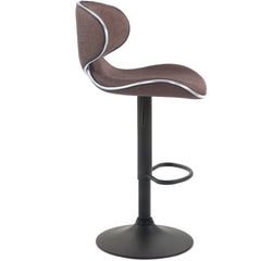 2er Set Barhocker Las Vegas V2 Stoff schwarz - braun