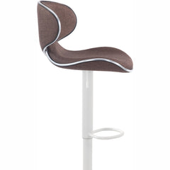 2er Set Barhocker Las Vegas V2 Stoff weiß - braun