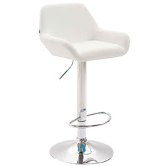 2er Set Barhocker Braga Kunstleder chrom - weiß