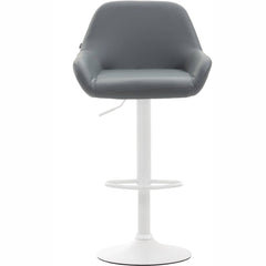 2er Set Barhocker Braga Kunstleder weiß - grau
