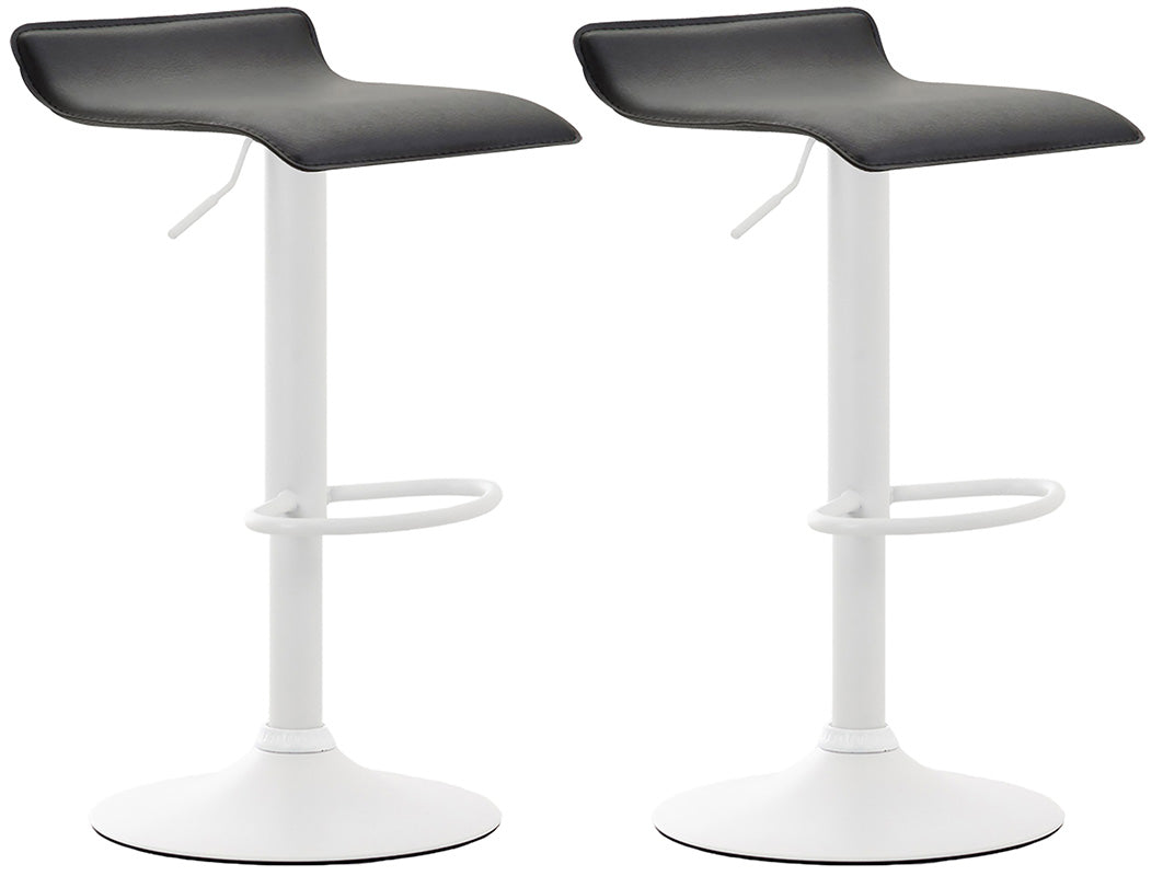 2er Set Barhocker Dyn V2 Kunstleder wei� - schwarz