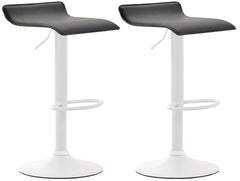 2er Set Barhocker Dyn V2 Kunstleder wei� - schwarz