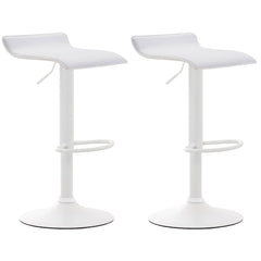 2er Set Barhocker Dyn V2 Kunstleder weiß - weiß