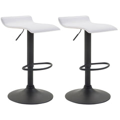 2er Set Barhocker Dyn V2 Kunstleder schwarz - weiß