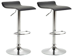 2er Set Barhocker Dyn V2 Kunstleder chrom - schwarz