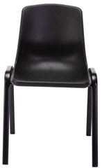 4er Set Stapelstuhl Nowra Kunststoff - schwarz