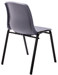 4er Set Stapelstuhl Nowra Kunststoff - grau