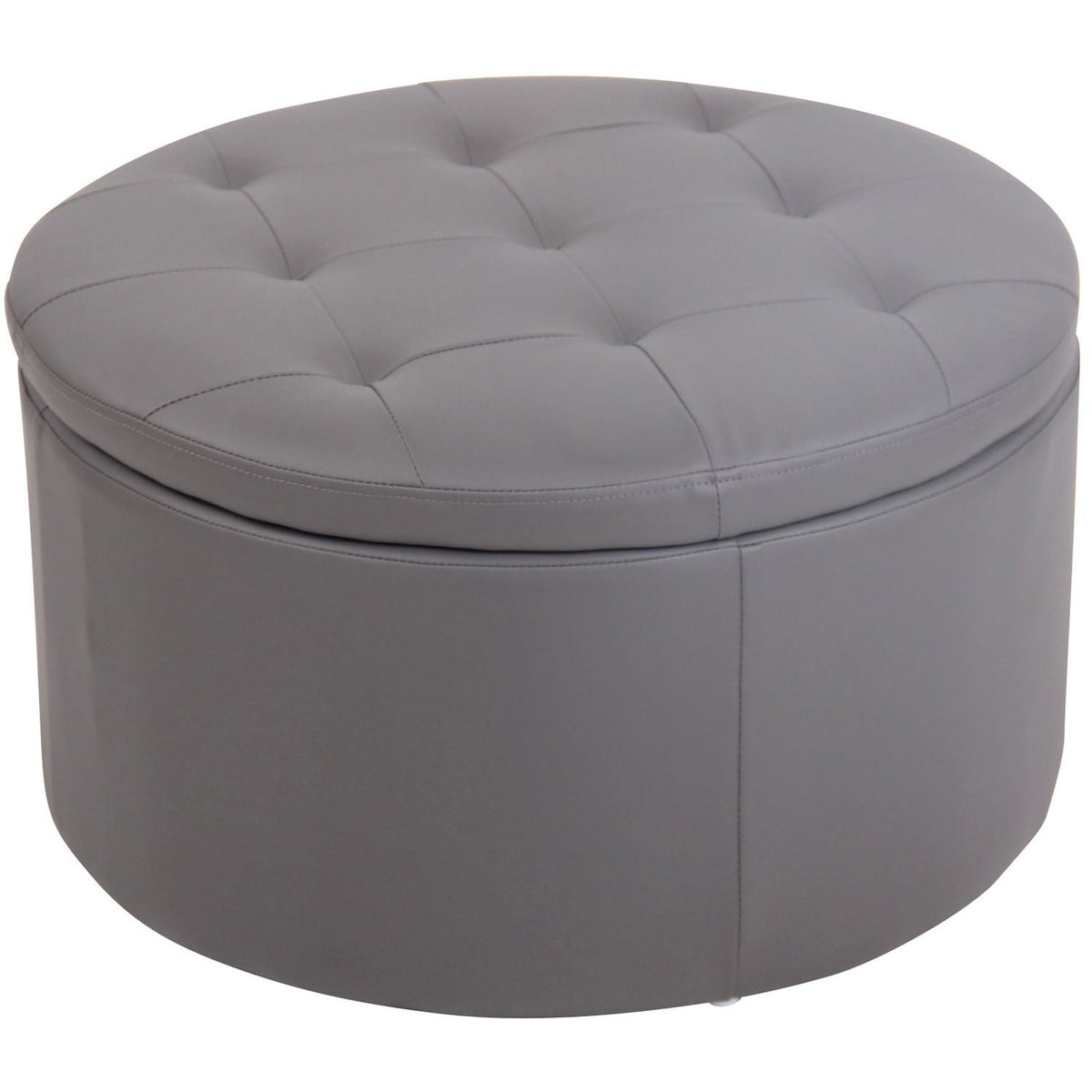 Sitzhocker Evora Kunstleder - grau