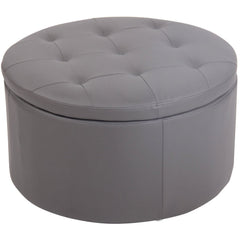 Sitzhocker Evora Kunstleder - grau