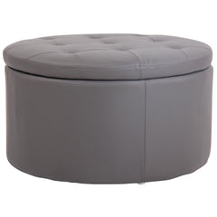 Sitzhocker Evora Kunstleder - grau