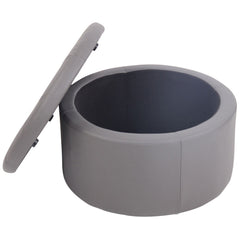 Sitzhocker Evora Kunstleder - grau