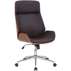 Bürostuhl Varel Kunstleder - walnuss/braun
