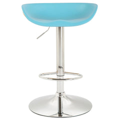 Barhocker Anaheim Kunststoff chrom - blau