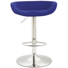 Barhocker Anaheim Filz chrom - blau