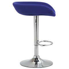 Barhocker Anaheim Filz chrom - blau