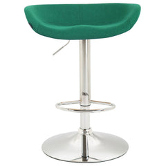 Barhocker Anaheim Filz chrom - grün