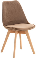 Stuhl Linares Samt - braun