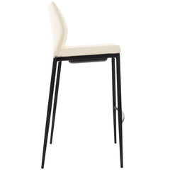 Barhocker Matola Kunstleder schwarz - creme
