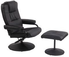 Sessel Ennis mit Fußhocker - schwarz
