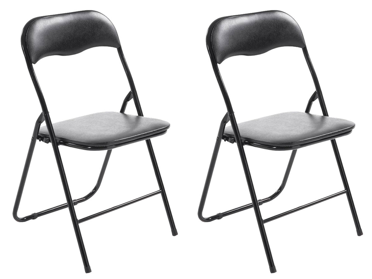 2er Set Klappstuhl Felix - schwarz/schwarz by Dropshipping-Europe – Möbel