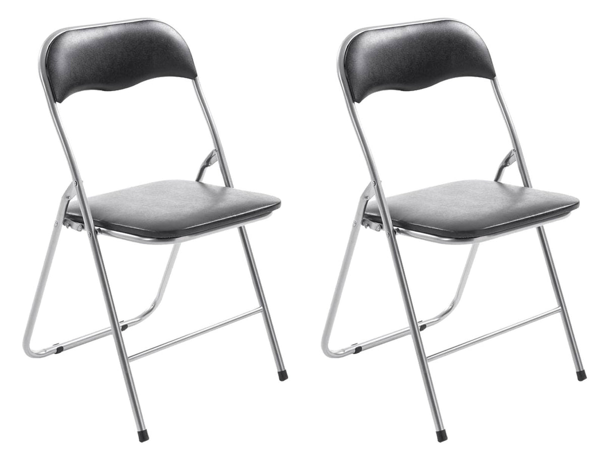 2er Set Klappstuhl Felix - schwarz/silber by Dropshipping-Europe – Möbel