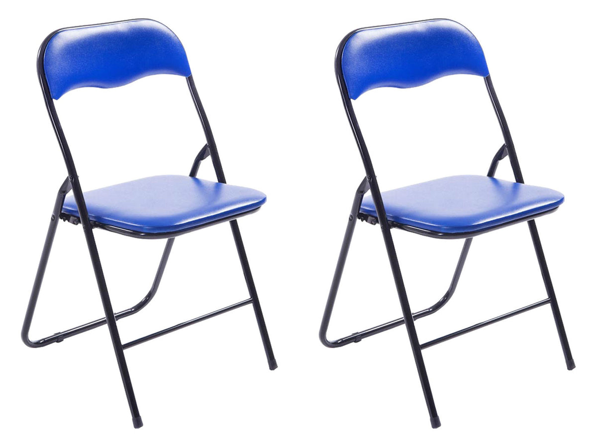 2er Set Klappstuhl Felix - blau/schwarz by Dropshipping-Europe – Möbel