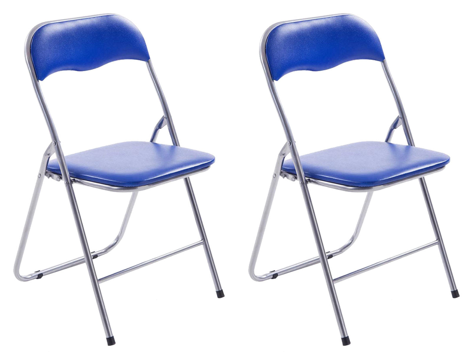 2er Set Klappstuhl Felix - blau/silber by Dropshipping-Europe – Möbel