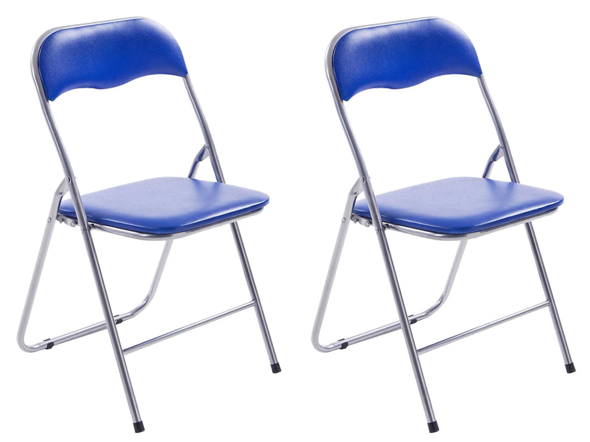 2er Set Klappstuhl Felix - blau/silber by Dropshipping-Europe – Möbel