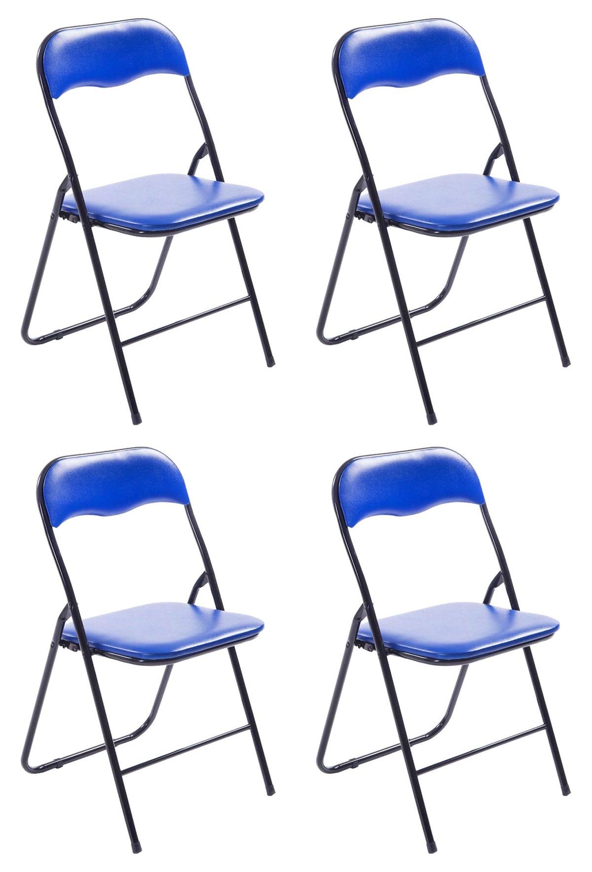 4er Set Klappstuhl Felix - blau/schwarz