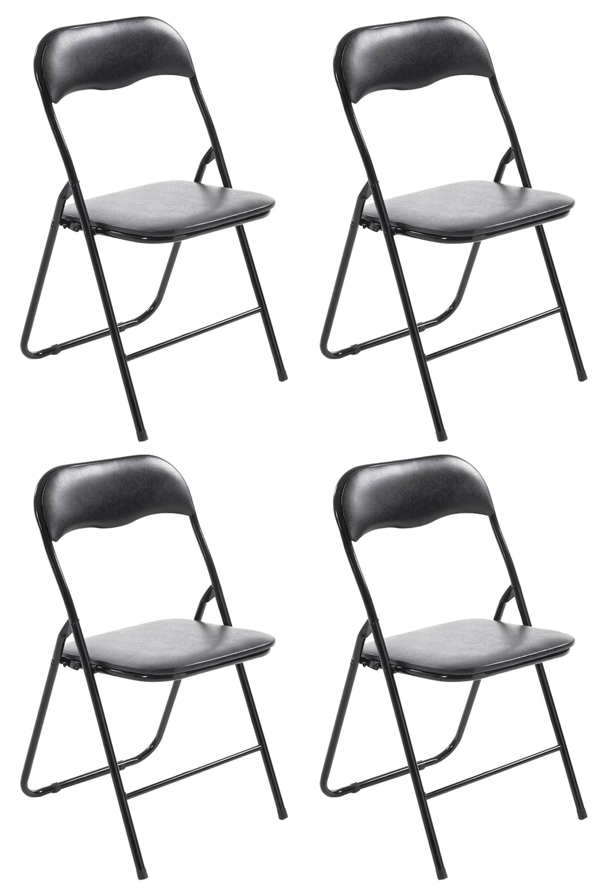 4er Set Klappstuhl Felix - schwarz/schwarz