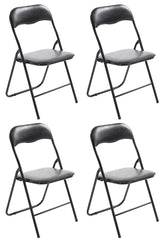 4er Set Klappstuhl Felix - schwarz/schwarz