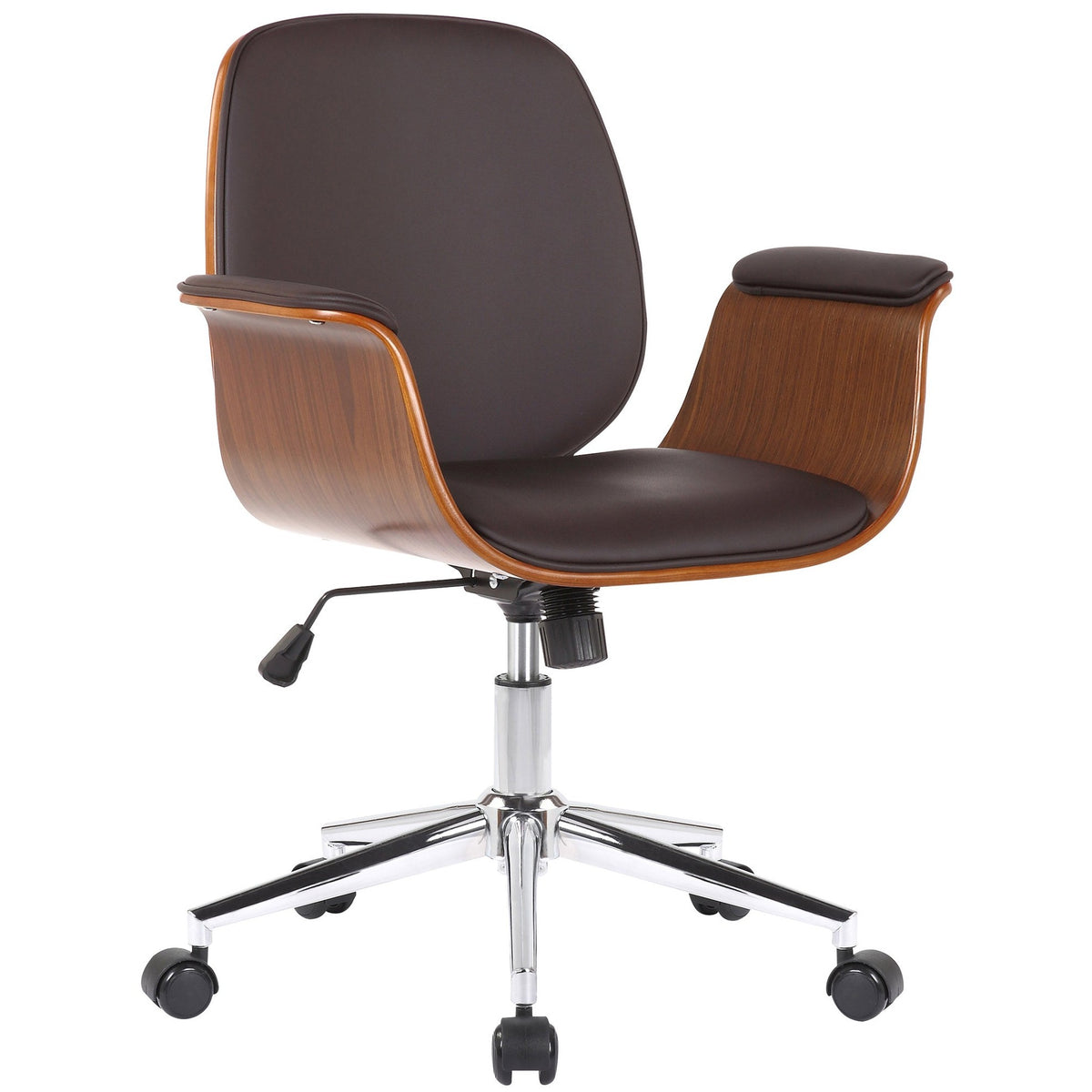 Bürostuhl Kemberg Kunstleder - walnuss/braun