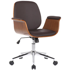 Bürostuhl Kemberg Kunstleder - walnuss/braun