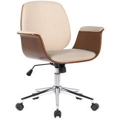Bürostuhl Kemberg Kunstleder - walnuss/creme