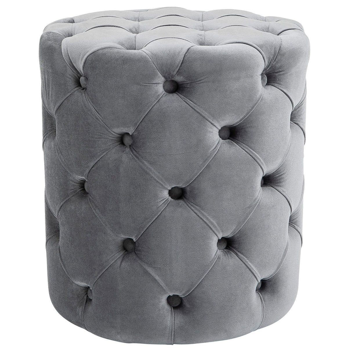 Sitzhocker Drancy Samt M - grau