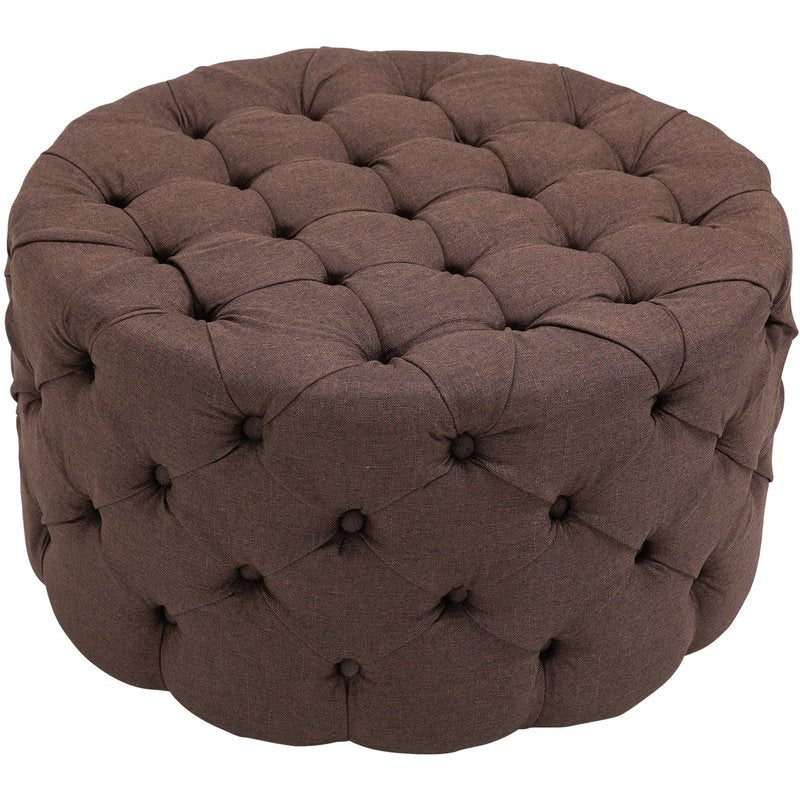 Sitzhocker Drancy Stoff XL - braun