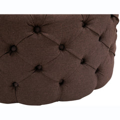 Sitzhocker Drancy Stoff XL - braun