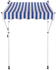 Klemmmarkise Westerly 350x120 cm - weiß/blau