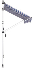 Klemmmarkise Westerly 350x120 cm - weiß/blau